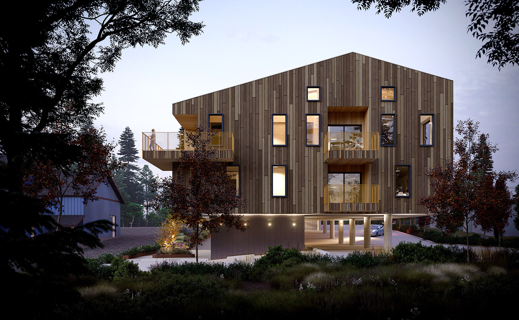 Gibsons, Sunshine Coast, multi-family residential architecture, passive house, architects Vancouver, architecture firm